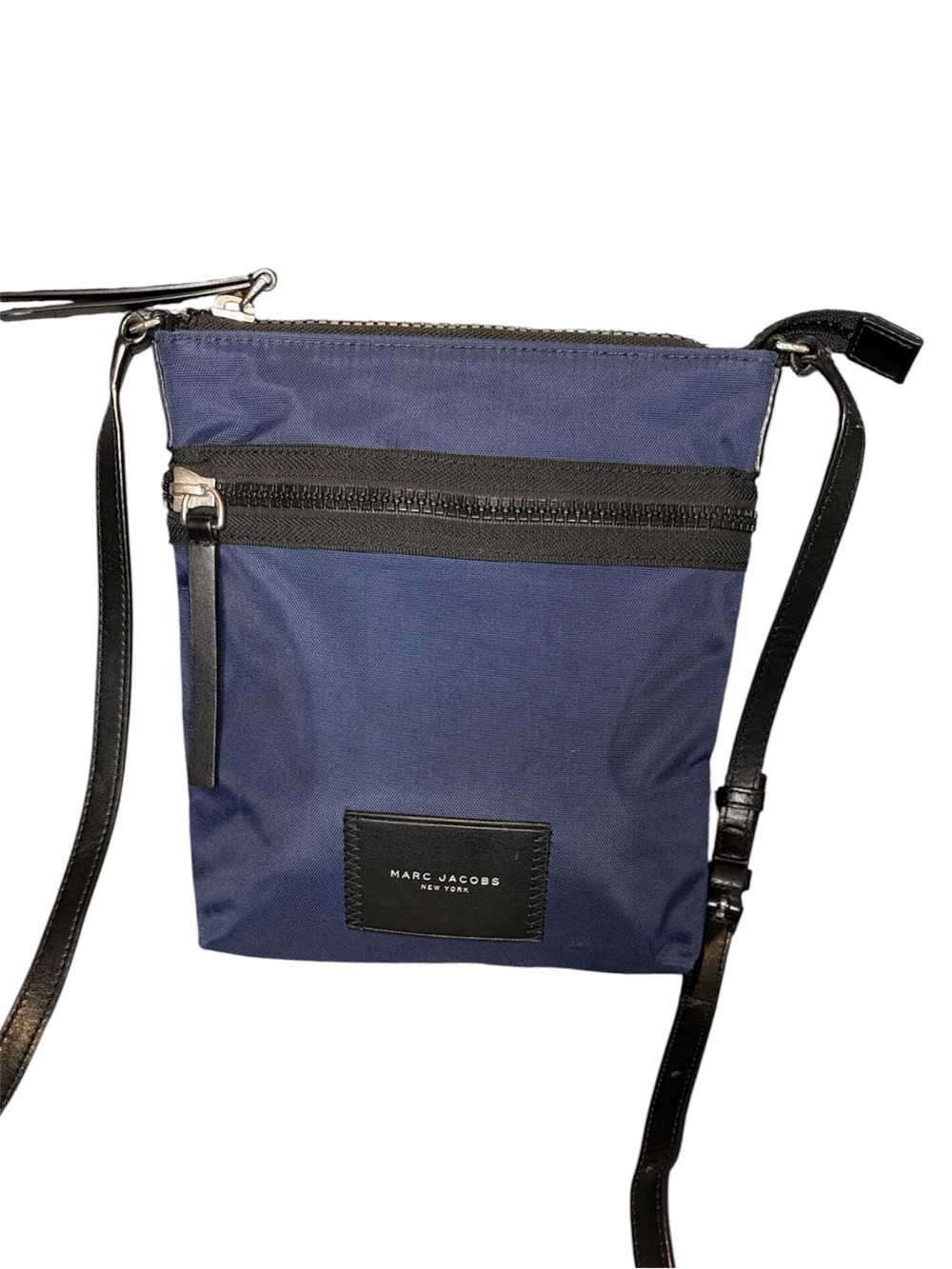 Marc Jacobs NS North South Nylon Crossbody Bag Ultra Blue Silver Hardware